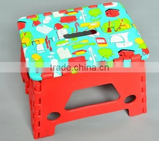 water transfer printed kids foldable stool