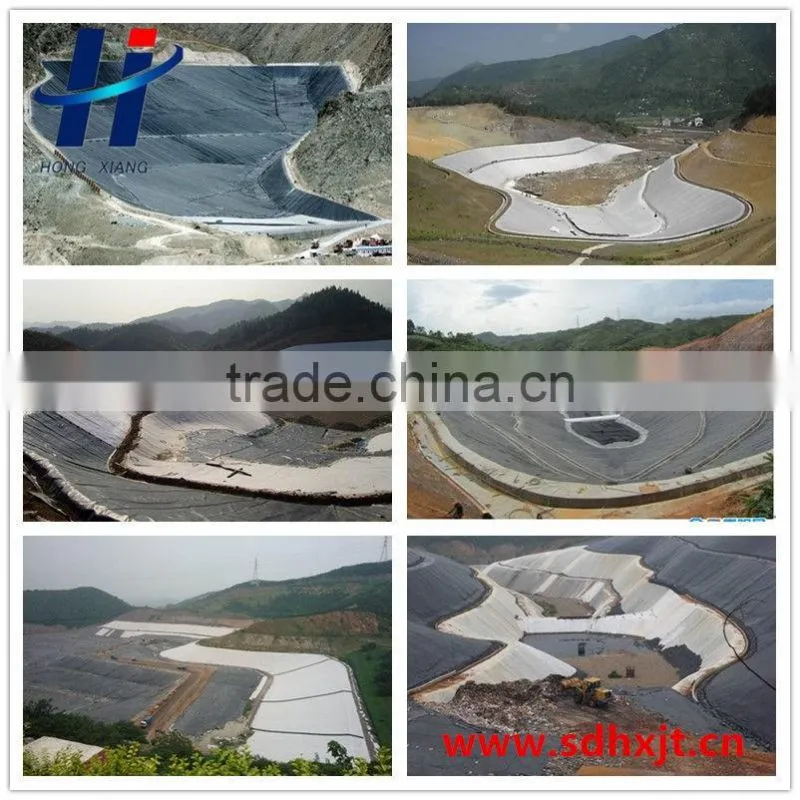 geosynthetic clay liner (GCL) used in lake