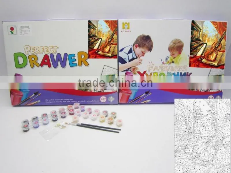 DIY handpainted oil painting by number Diy painting toys