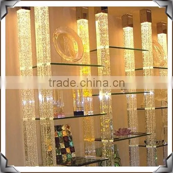 Solid Glass Pillars with Bubbles For Home Decoration