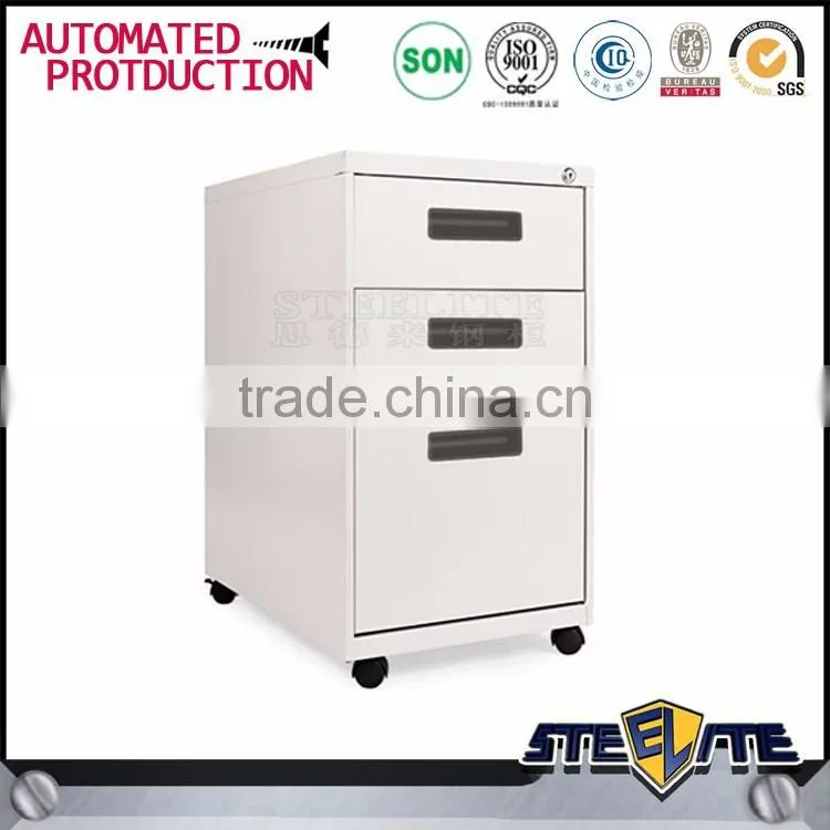 New Design under desk mobile white 3 drawer metal file cabinet