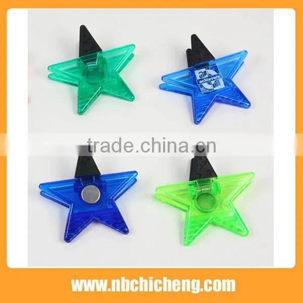 Colorful Plastic Cheap Star Shape Magnetic Clip