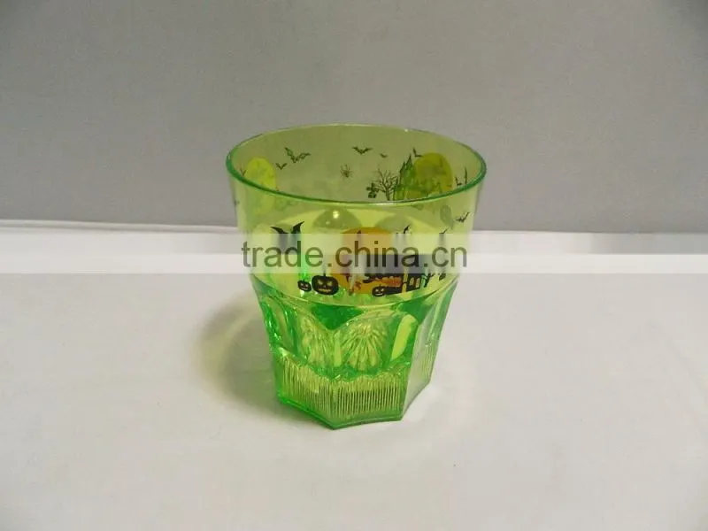 Hot sales new design plastic led flashing halloween decor with halloween cup