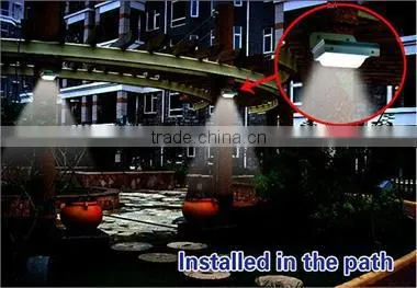 2016 New Coming Solar Motion Sensor Lights Steel Metel Material Rainproof Ourdoor Installation PIR sesnor Light