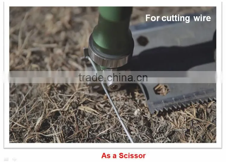 New Function Multifunction Compact Rescue Equipment Shovel Knife Saw Fire Flint