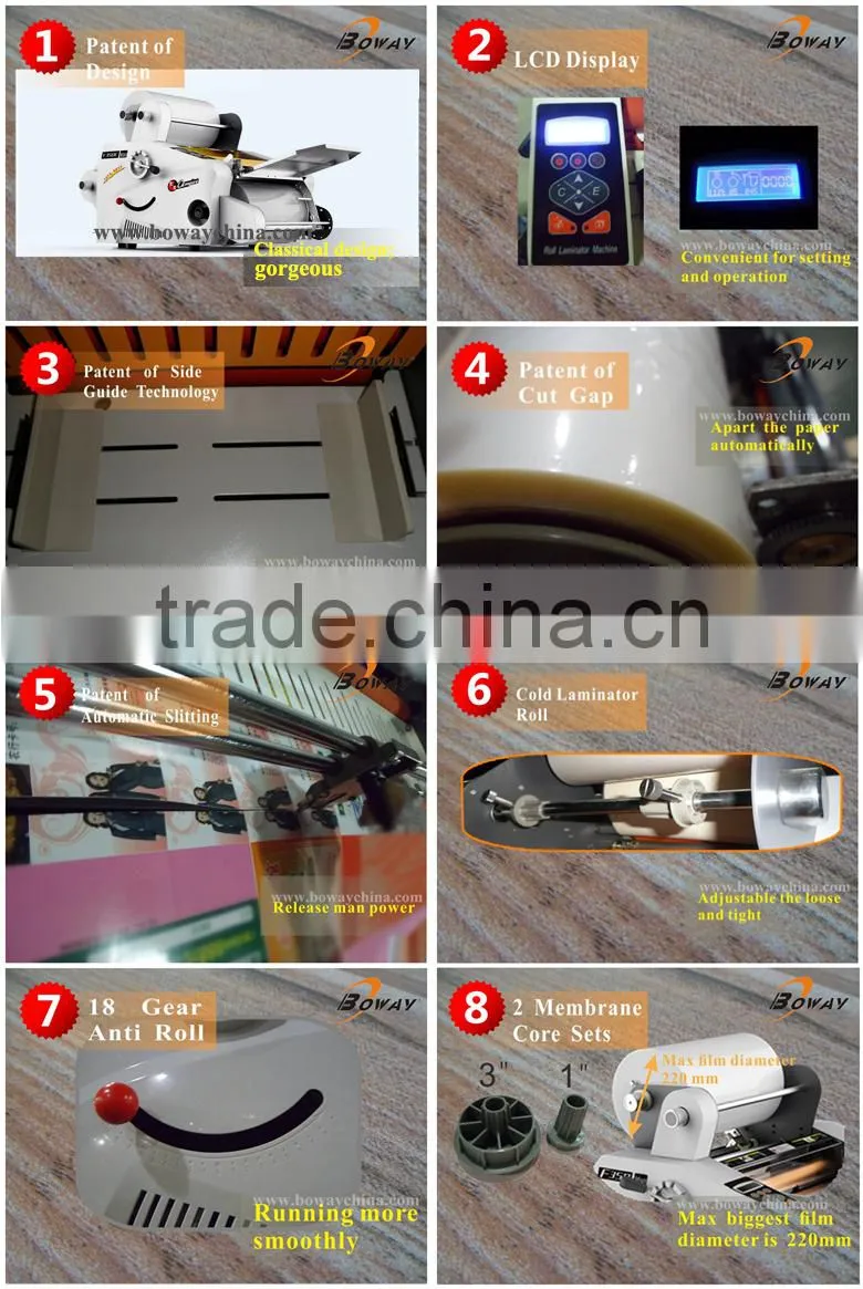BOWAY F350E double film cold hot press laminator