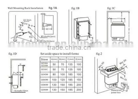 Sauna Heater CE (SCA 9kw)