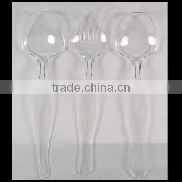 NEW Serving Set Clear Plastic Spoon Fork Party Utensils mousse pudding spoons transparent,custom plastic spoons manfuacturer