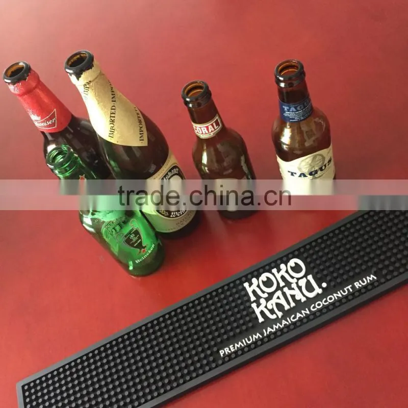 custom personalized rubber pvc bar mat