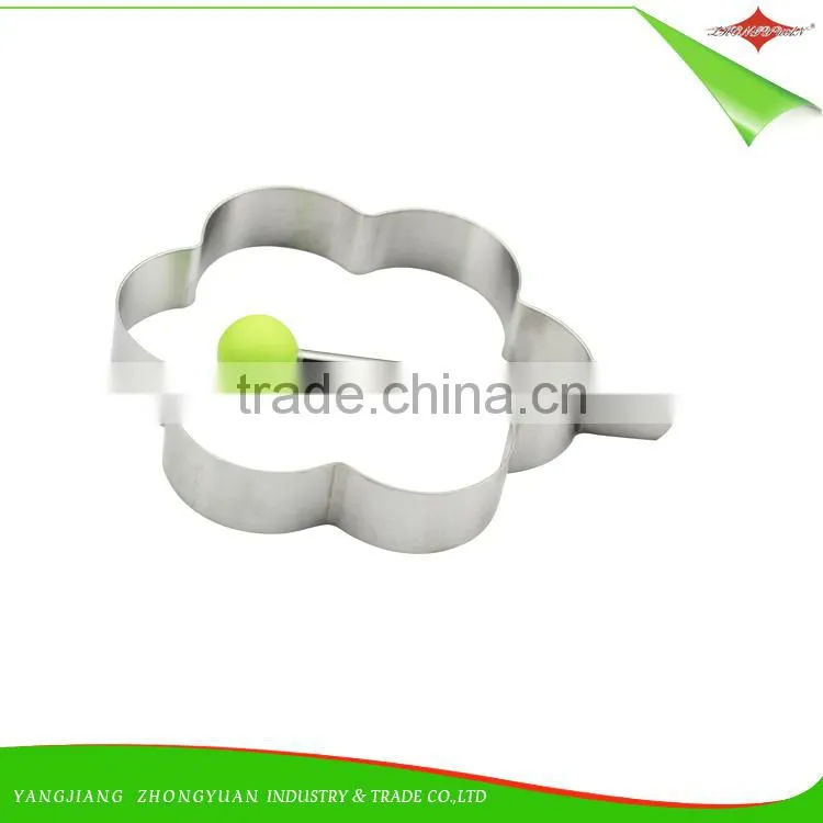 ZY-F1406 good quality flower style stainless steel egg ring pancake mold