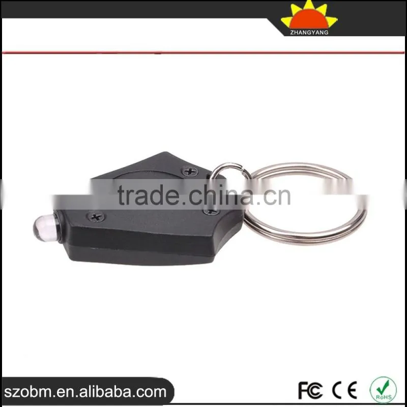 2016 Cheap Mini Portable Rhombus Plastic Custom 395-400nm LED Keychain - UV Light For Money Detector