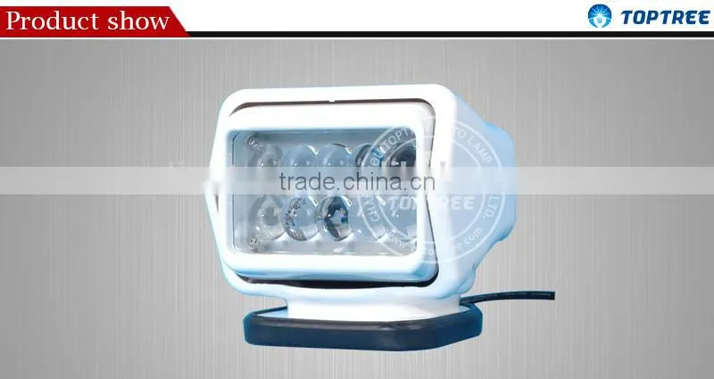 High quality Marine led search light 12v, 24v marine work lights, remote control spot light 50W