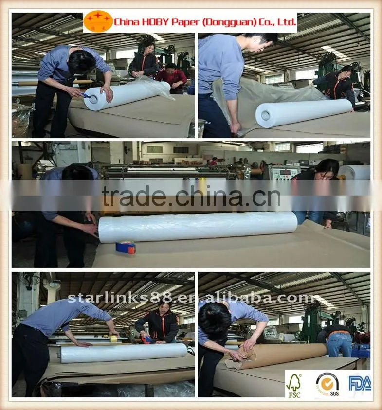 2017 alibaba hot sale high quality 120gsm bleached Kraft Paper roll