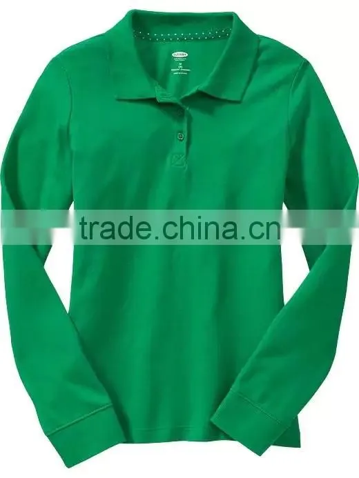 Mulit-color School Pique Uniform Polo Shirts Design With Pictutures Kids Wear HSs5251