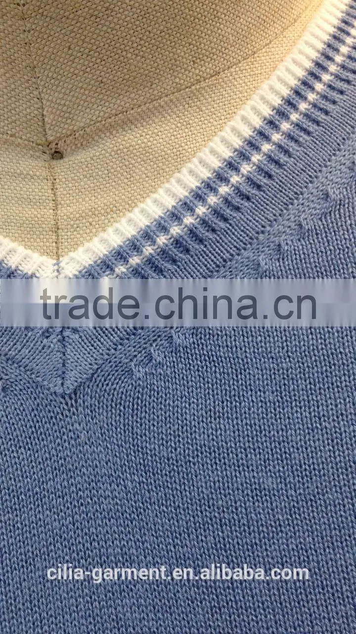 2015 New fashion knitting men sweater theme 3 with long sleeve