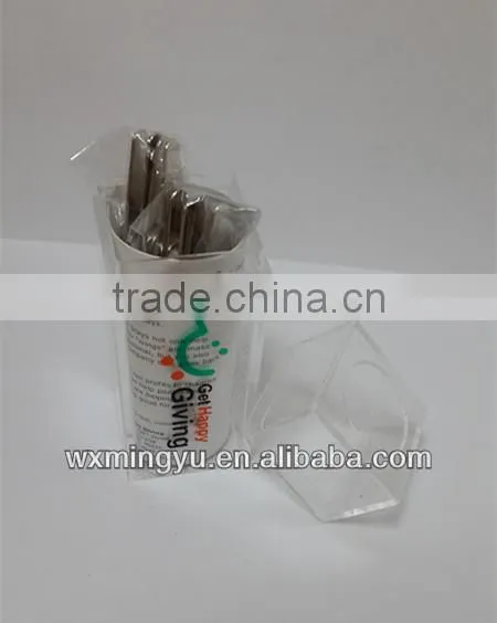 fashion plastic box for packaging collar stays with logo