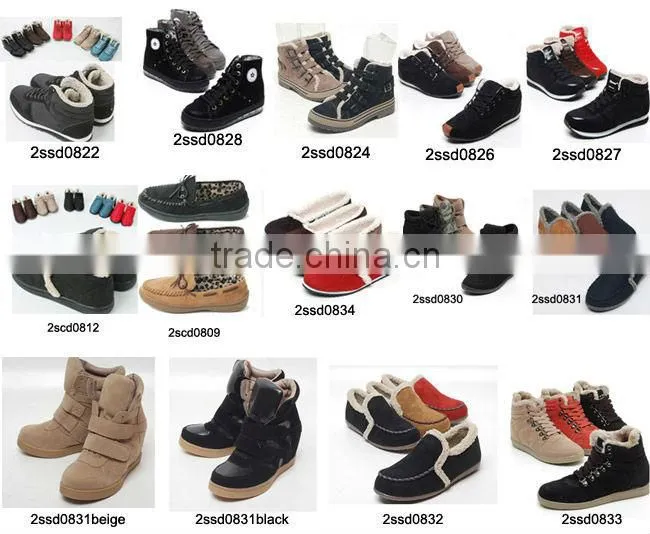 2sbd0840 winter fur suede velcro walking womens boots