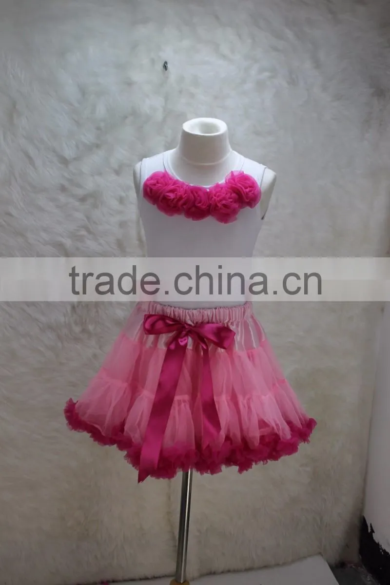 Wholesale tutu pettiskirt set for girls, small fresh summer wear girl's super fluffy pettiskirt set