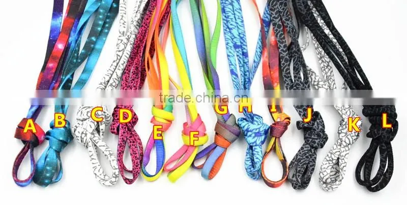 Heat-Transfer Printing Shoelaces for Hi-Top Boots Canvas and Air Jordan Yeezy Shoes - Accep Custom