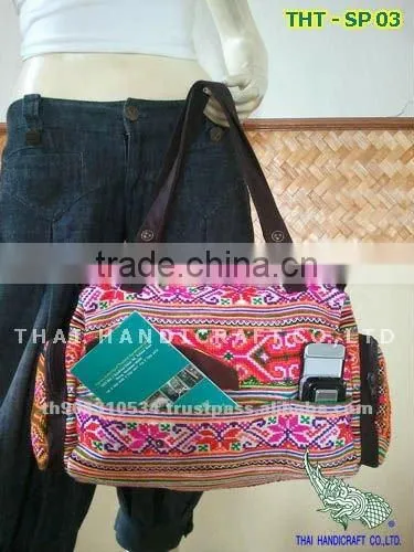 Embroidered HMONG Hill Tribe Tote Handmade Hand Bag and Shoulder Bag