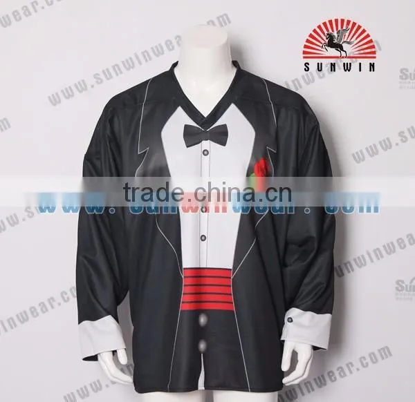 Reversible Sublimation Ice Hockey Jerseys China /Ice Hockey Wear Custom Half and Half Jersey