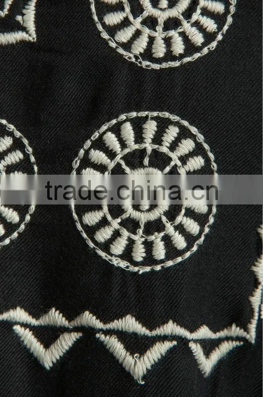 Hot selling embroidered woman casual tunic dress