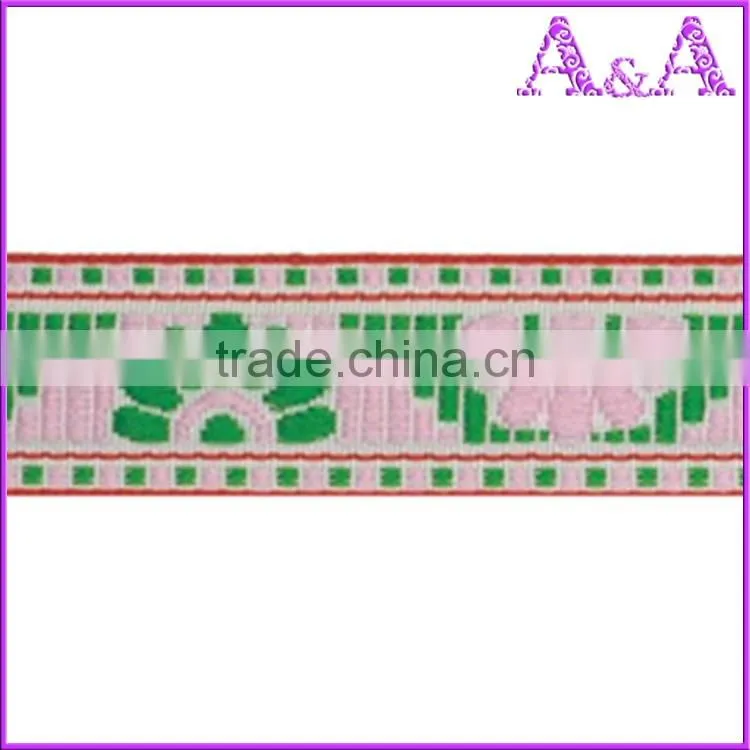 Factory supply fashion jacquard custom woven nylon elastic tape