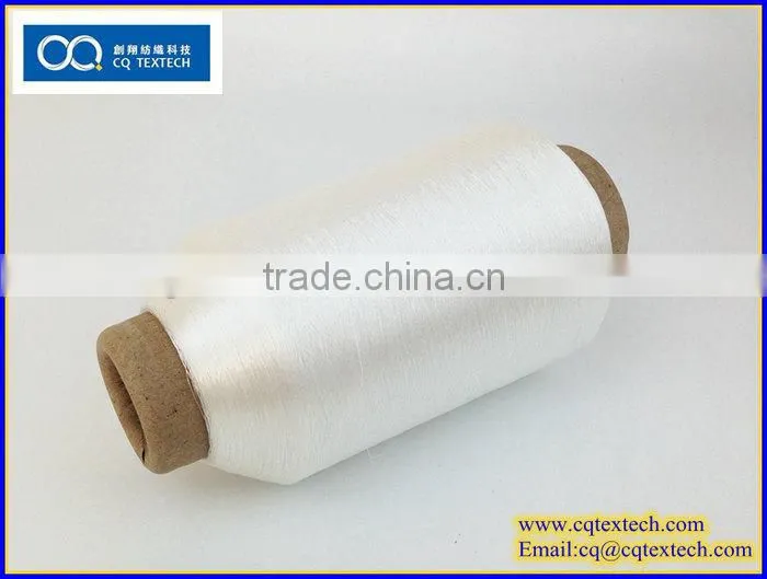 Raw White polyester Weft Yarn for Fabric Label