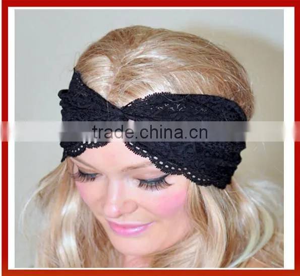 New Design Godbead Black Turban Headband Cotton Spandex Workout Hair Bands/ Women's Fashion Hair Band Headband/Elastic Hair Head