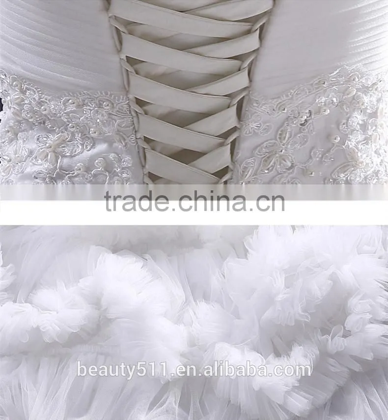 estido De Novia 2018 Luxury Blue Wedding Dress with Flowers Through Back Bridal Gowns Robe Mariage Cap Sleeve Wedding Dress F143