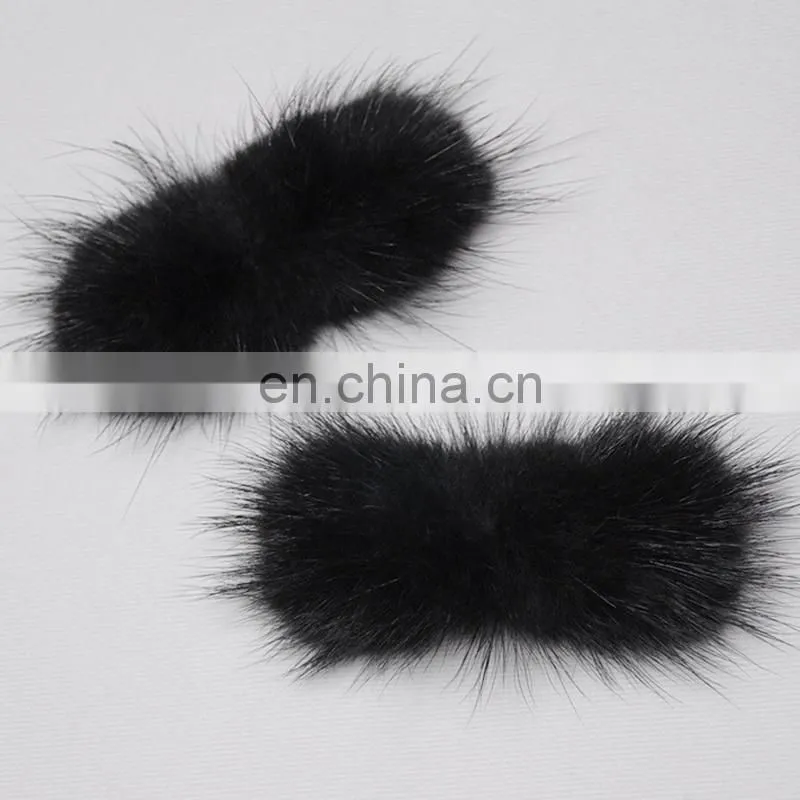 Handmade real fur decoration wholesale genuine fur bowknot for girl