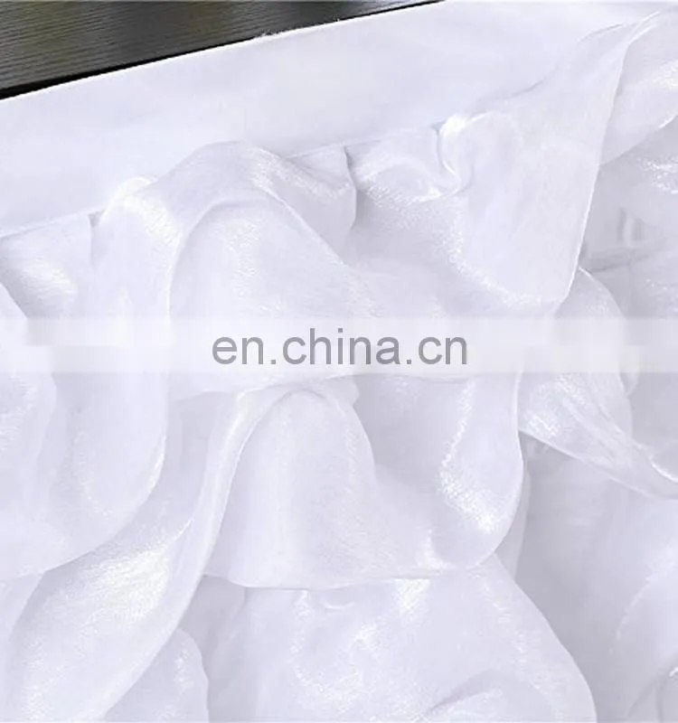 Fancy Wedding Banquet Organza Ruffled Table Skirt