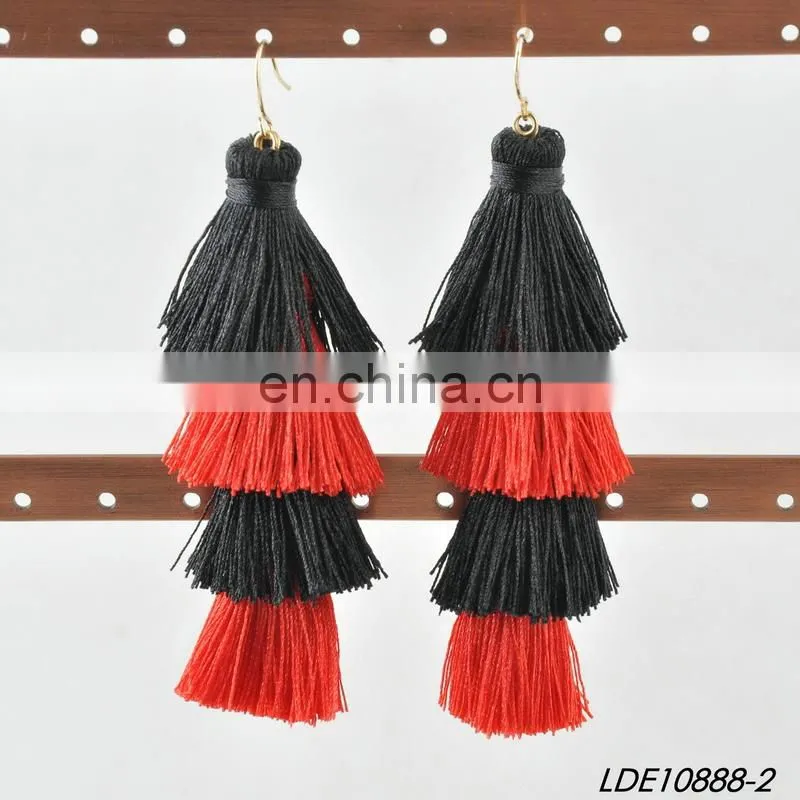 2017 Bon Bon Style Thread Wrapped Ball Drop Earrings