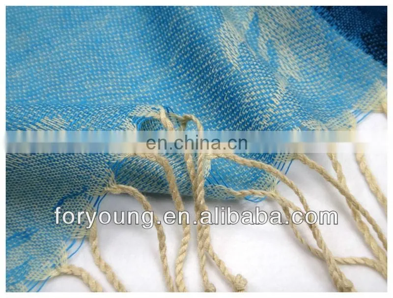 flower jacquard scarf