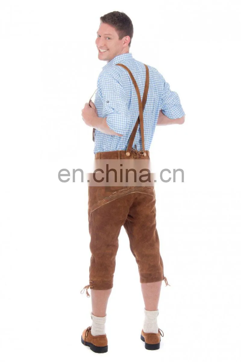 2016 Wholesale Oktoberfest men Knee Lederhosen (Bavaria Clothing)