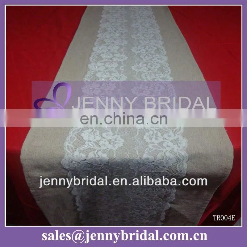 TR016A Jenny bridal hot sale burlap table runner