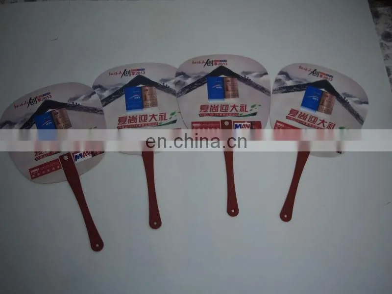Cheap hand held shape customized fans