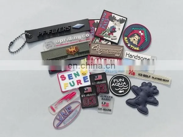 Rubber Patch-3D Transparent Rubber Label Wholesale Cheap Customized engraved Logo 3D Soft Plastic PVC Silicone Rubber Label