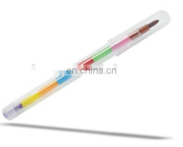 multi- crayon crayon pen 7 colors insect push crayon