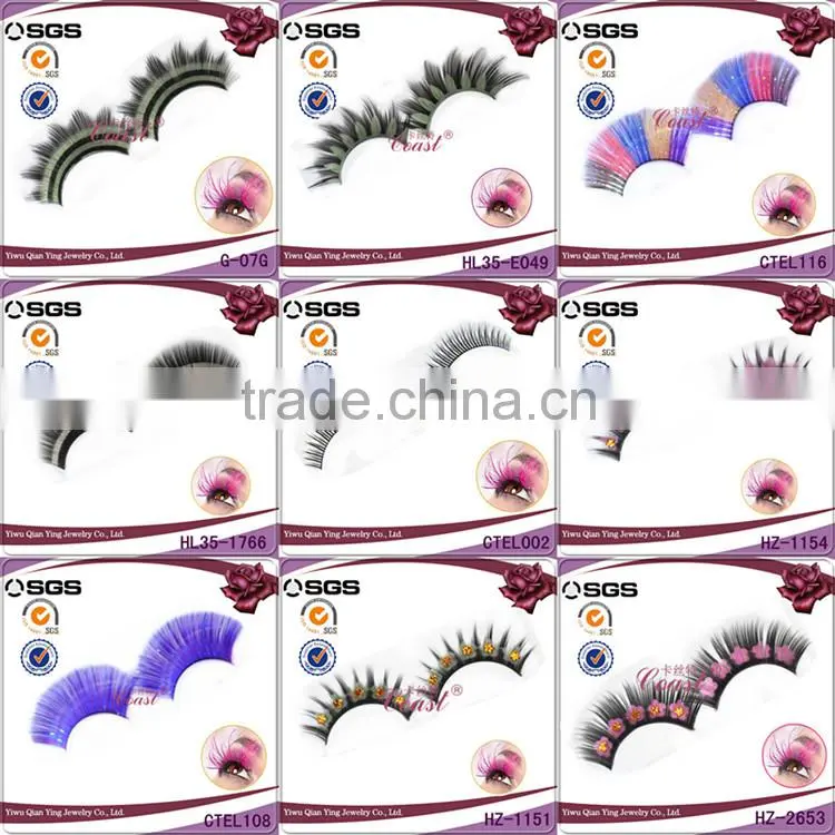 Crazy false decorative flash eyelashes with dimond