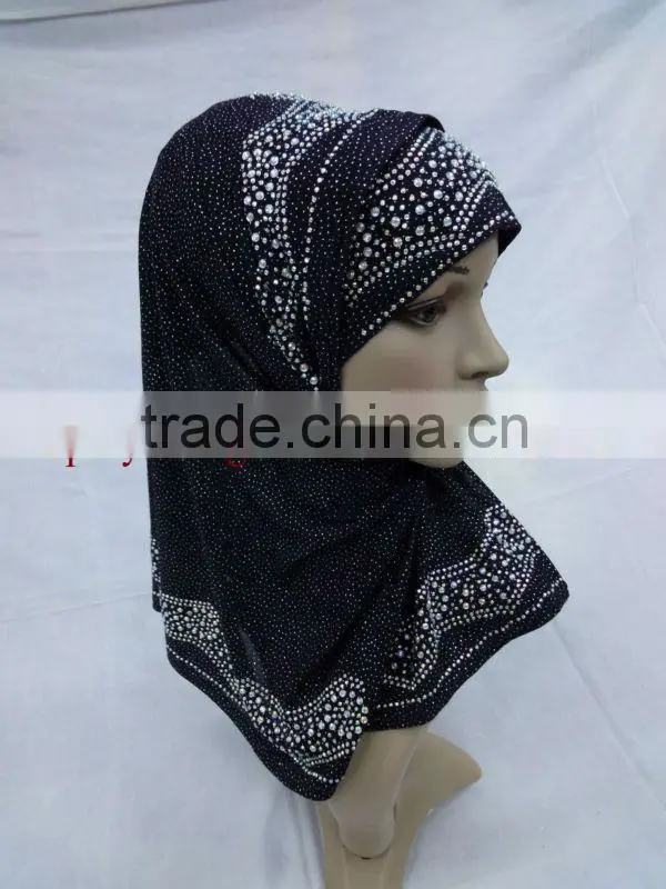 A475 Popular beaded 2pcs hijabs al amira