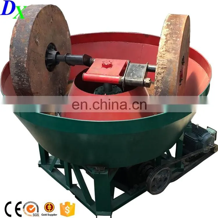 Double rollers Vertical 1200 wet pan mill gold grinding machine
