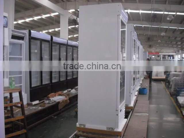 Single door/ double door transparent glass door showcase refrigerators