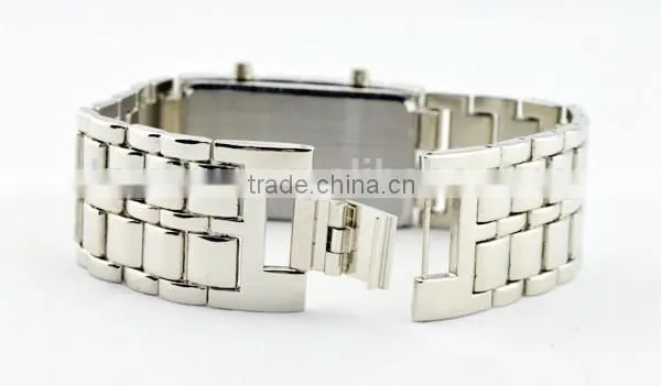 2015 Fashion Lava Style Samurai Metal Blue LED Faceless Watch