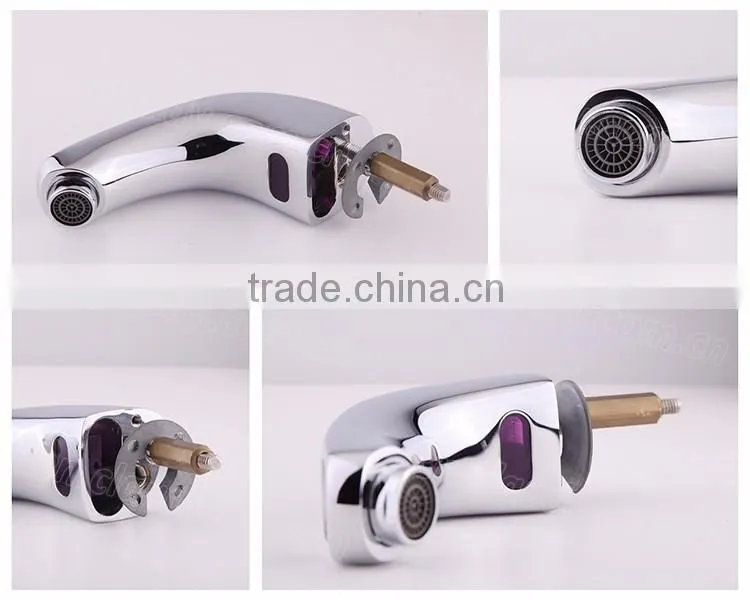 Made in China Brass Chrome Finish Solid Brass Commercial Automatic Shut off Faucet