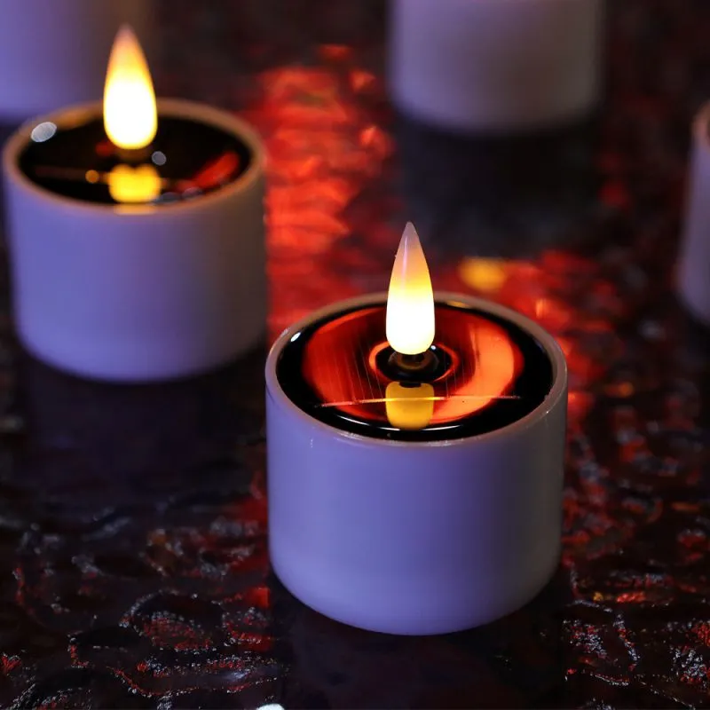 Solar Garden Light Outdoor Waterproof Home Nightlight Garden Decoration Tabletop Balcony Decoration Candle Flame Light