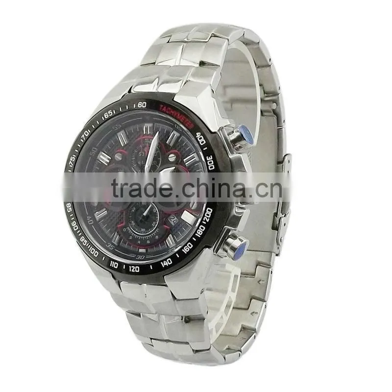 2014 good quality stainless steel wrist yellow watch
