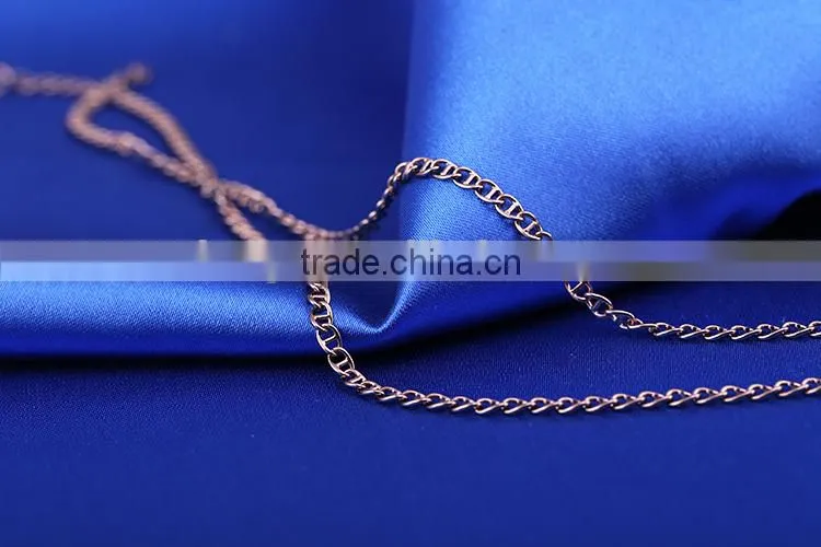 2015 new model jewelry chain decorative chain coffee gold plated chain necklace