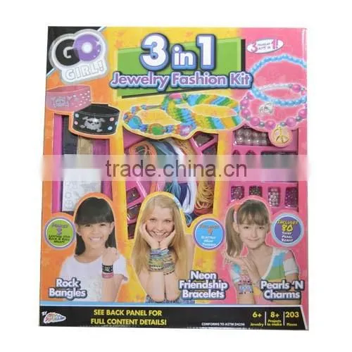 Girls DIY craft kit Wooden Loom weaving set for kids