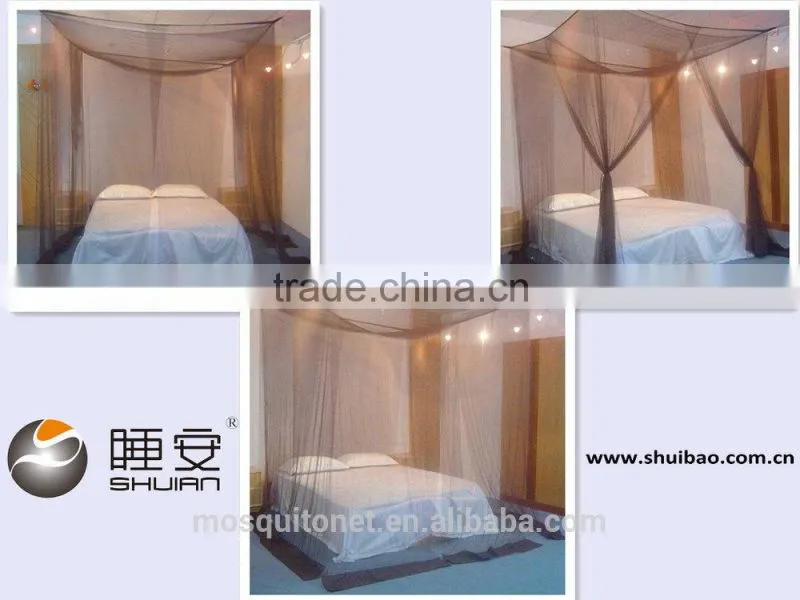 SHUIBAO Multicolor 4 Poster Bed Canopy